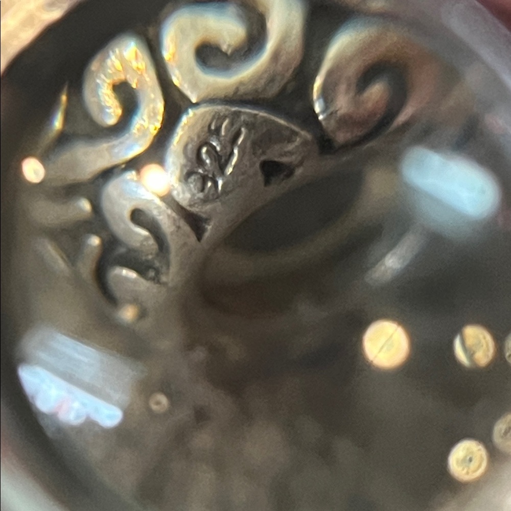 Sterling Scroll Design Stopper Bead/Charm - Picture 3 of 7